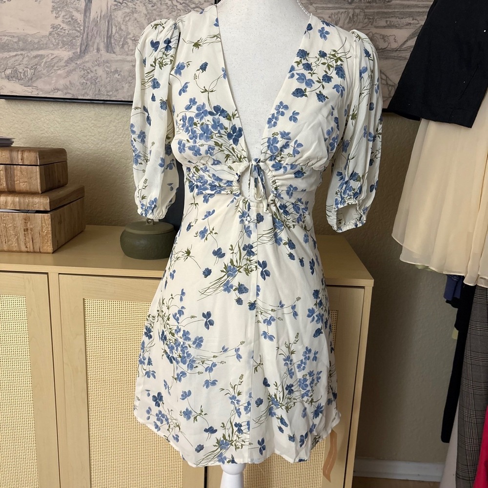 REFORMATION NEW Cressida mini dress in Clarita floral pattern Size 0 NWT - Picture 2 of 10